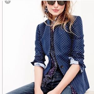 J.crew regent blazer in polka dot